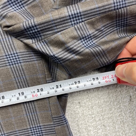 Coppley Biella Brown / Blue Plaid Sport Coat Jacket Super 130's Wool Sz 42R - Picture 6 of 16